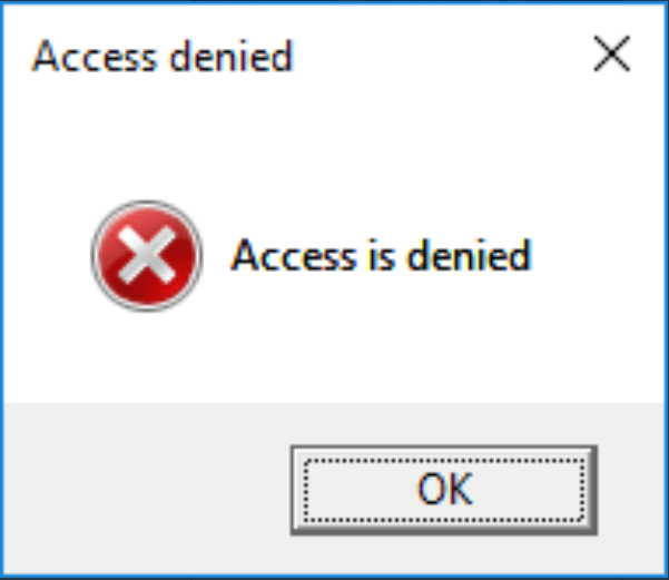 Openscmanager access denied