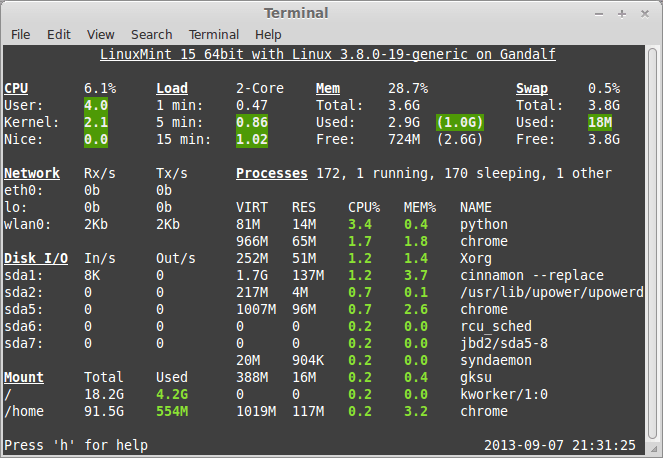 Как настроить системный монитор glances в linux - toadmin.ru