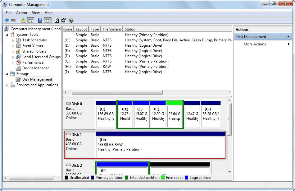 Исправление файловой системы raw на sd-карте