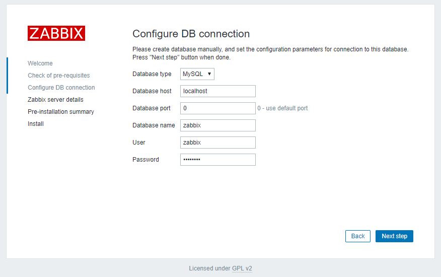 Zabbix check