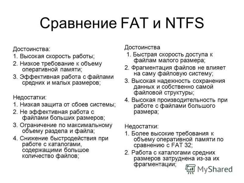 Fat32, exfat и ntfs – в чём разница между файловыми системами