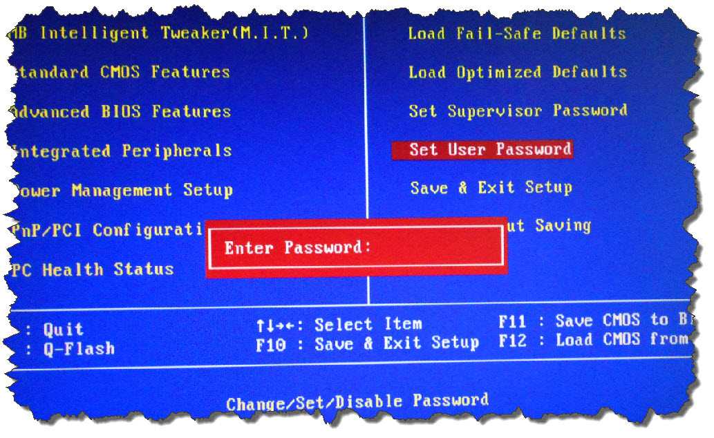 Как установить пароль пользователя на Windows XP