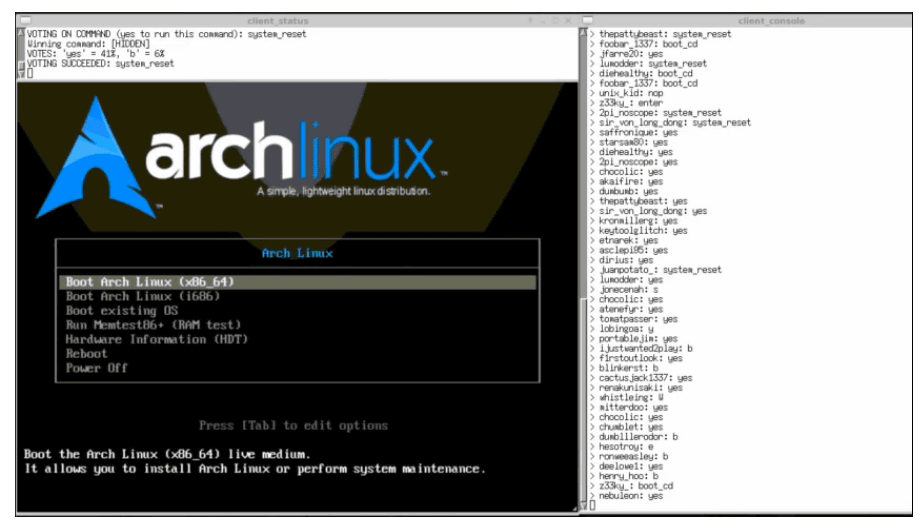 В состав дистрибутива archlinux включена консольная утилита установки. linux новости