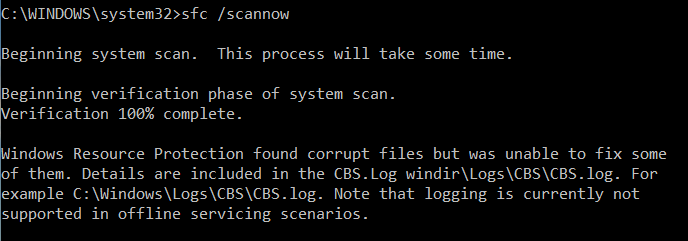 Проверка и восстановление системных файлов windows в sfc scannow