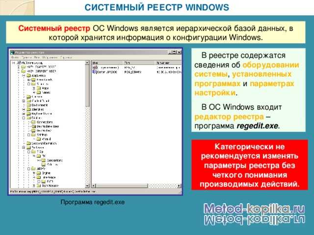 Ключи реестра windows | для системного администратора