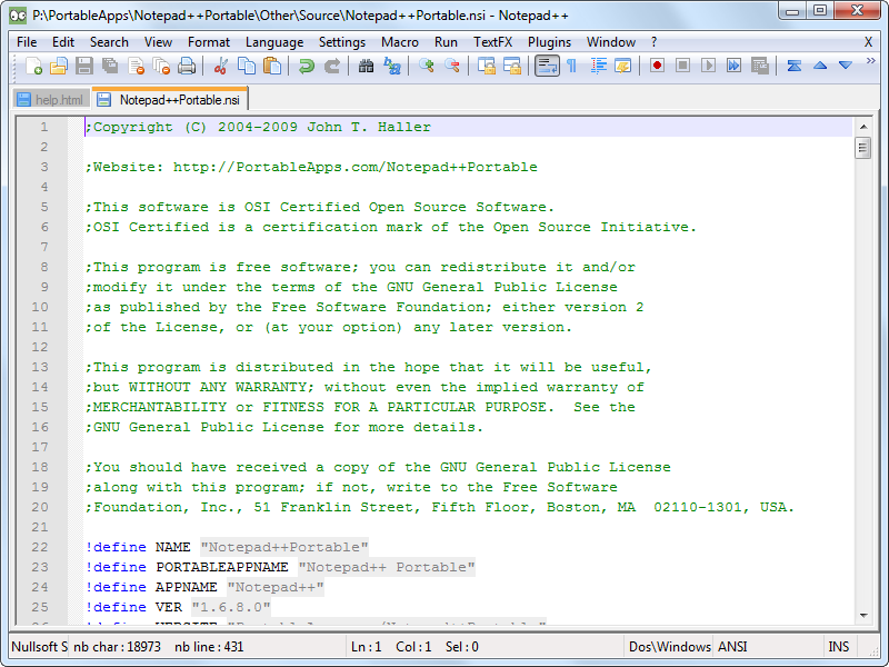 Настройка основных функций текстового редактора notepad++