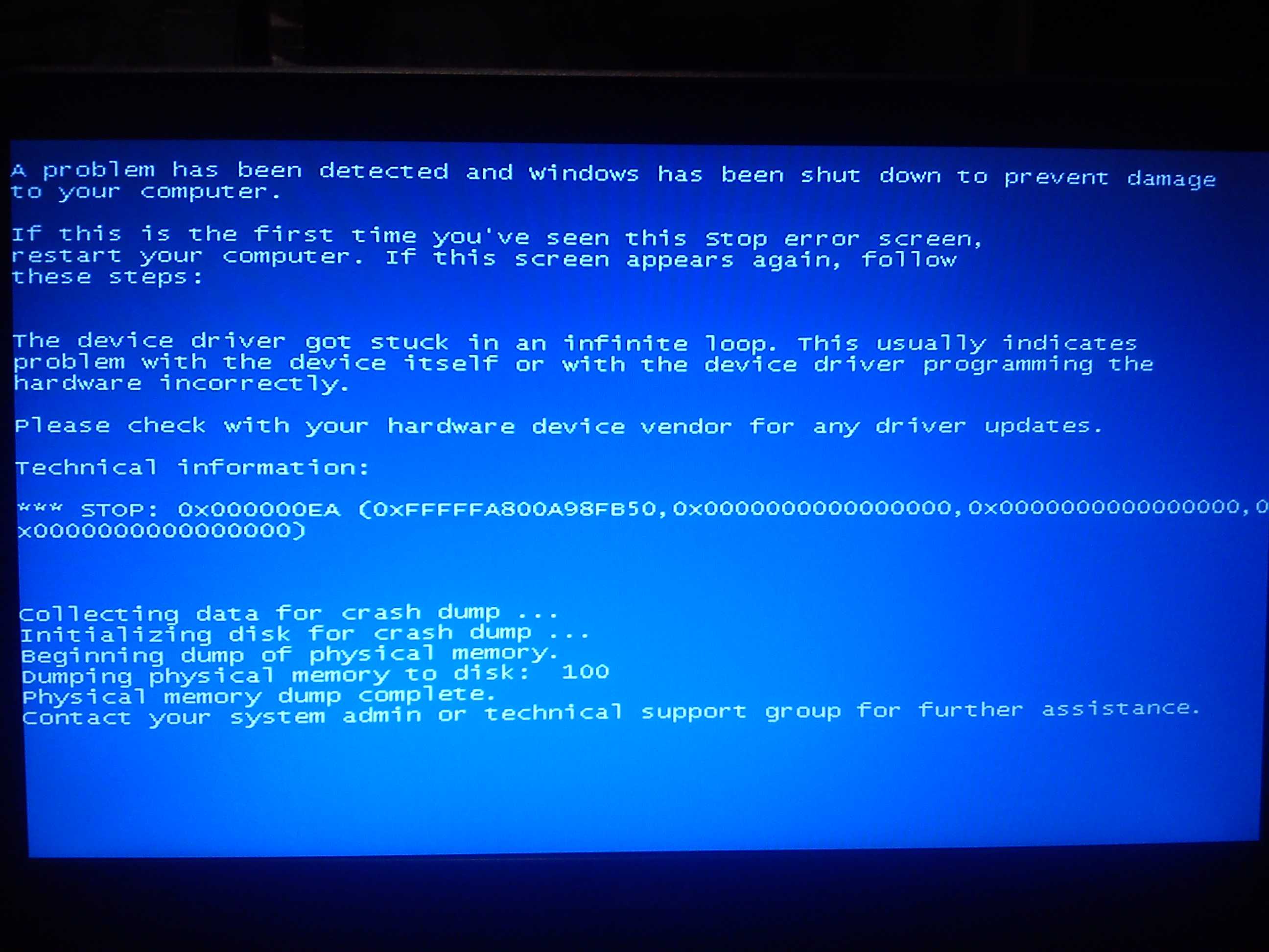 Как на windows избавиться от синего экрана с ошибкой 0x0000007b