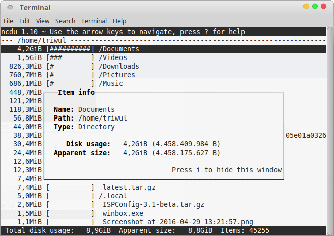 Анализ дискового пространства в linux – команды du и ncdu
