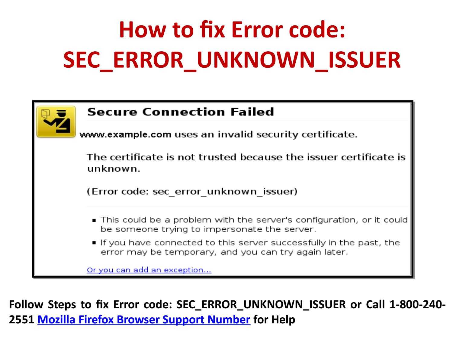 How to troubleshoot security error codes on secure websites | i-firefox uncedo