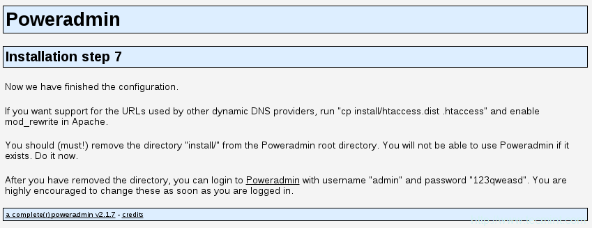 Установка dns сервера powerdns с поддержкой mysql веб интерфейсом power admin | drupal