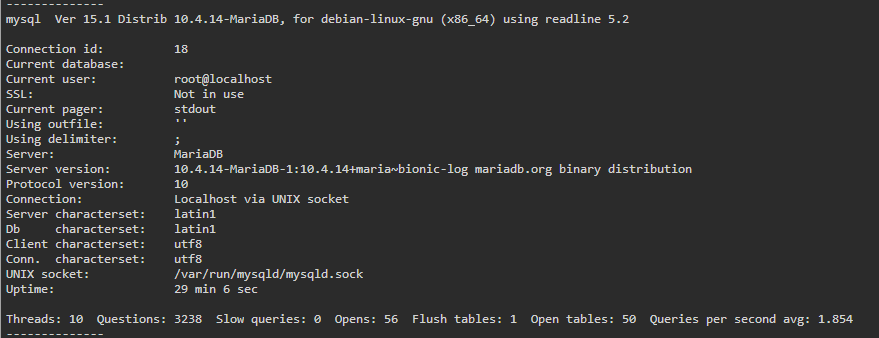 Как удалить базу данных mysql в linux через командную строку