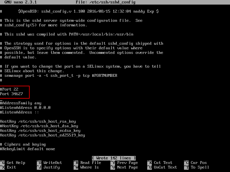 По умолчанию, SSH использует 22-й порт для соединений, но вы можете изменить его на любой другой по собственному желанию например для своей безопастности Я в своей статье Поменять SSH Port 22 в UnixLinux расскажу как можно поменять SSH порт на любой друго