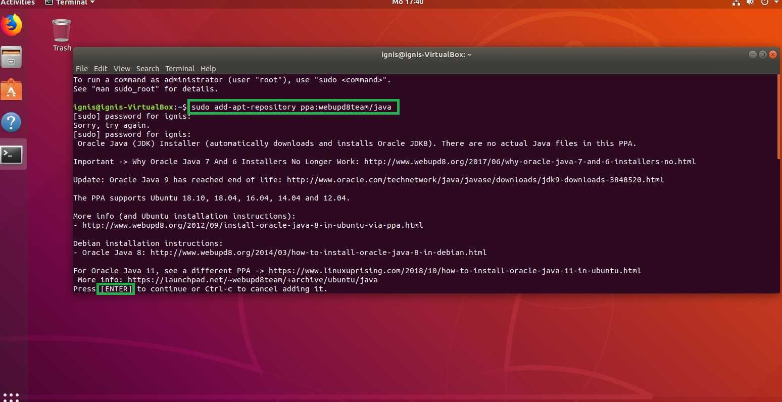 Установка java в ubuntu и linux mint
