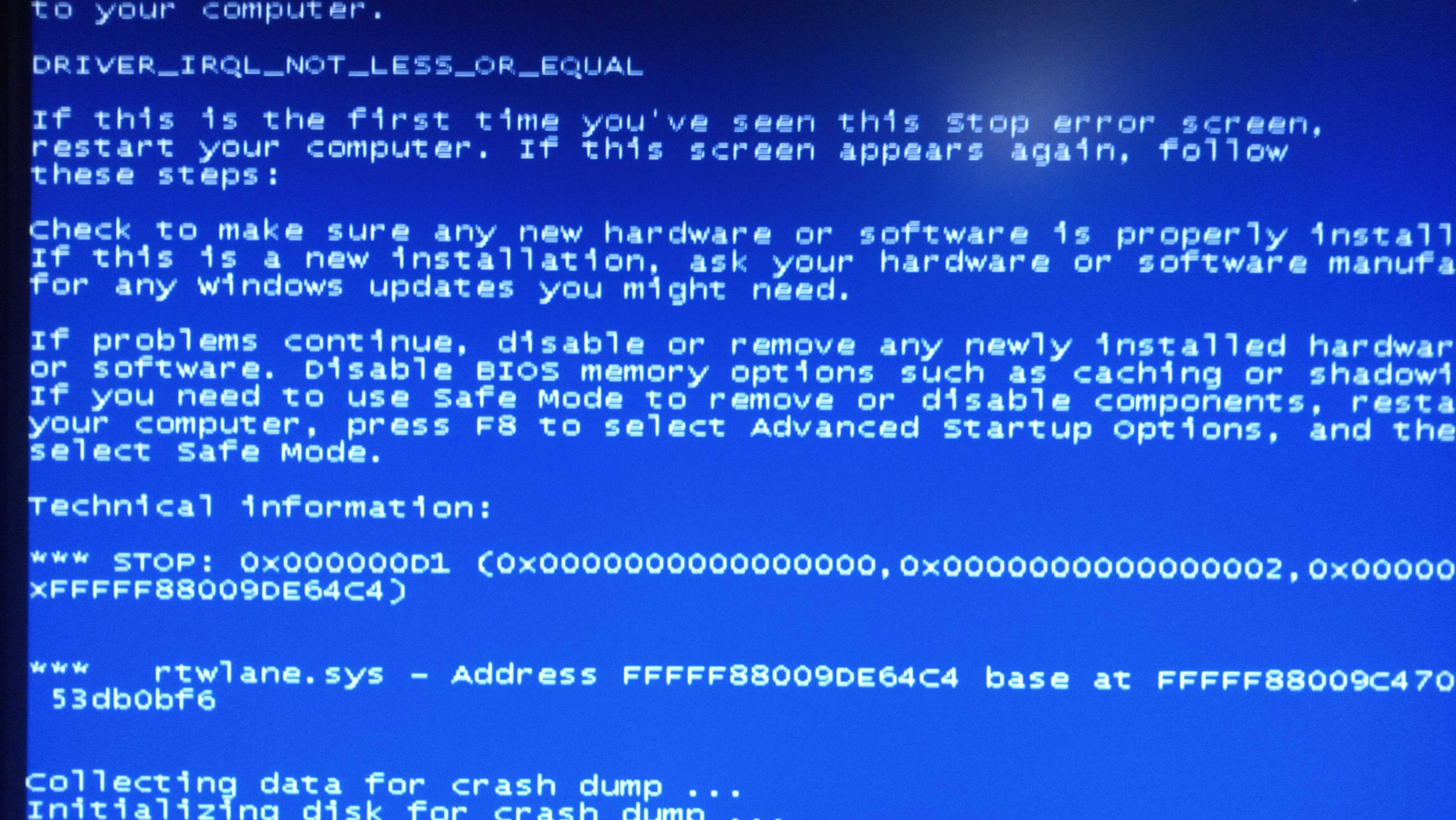 Синий экран windows – следует ли его бояться