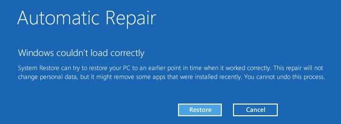 Ошибка при восстановлении системы windows: как исправить?
