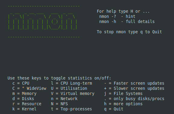 Nmon является красивым инструментом для мониторинга в системах Linux Утилита работает на Linux, IBM AIX Unix, Power, x86, amd64 и ARM на основе системы, такие как Raspberry Pi В Nmon отображает и информацию о системе Команда может работать либо в интеракт