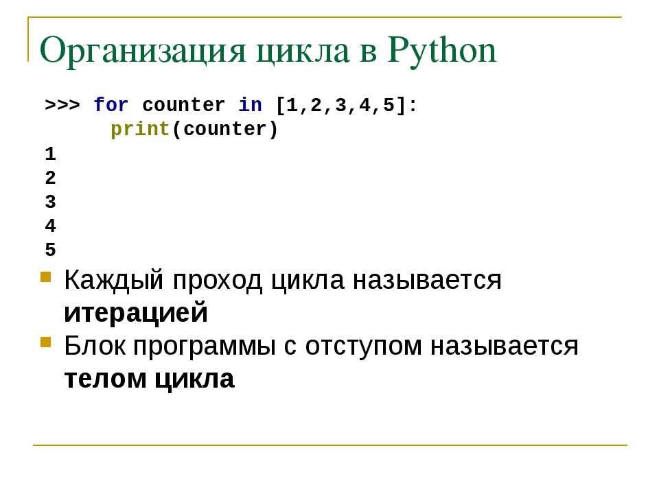 Циклы в программировании | учебник python 3