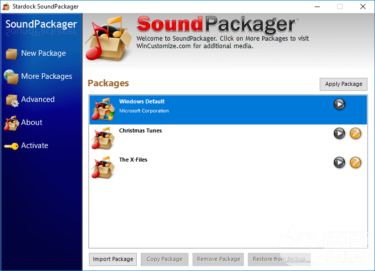 Stardock soundpackager: change and customize windows sounds