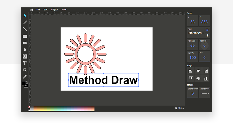 Method Draw — интересное веб-приложение, предназначенное для базовой работы с векторными рисунками К сожалению, приложение поддерживает работу пока только с одним векторным форматом — SVG